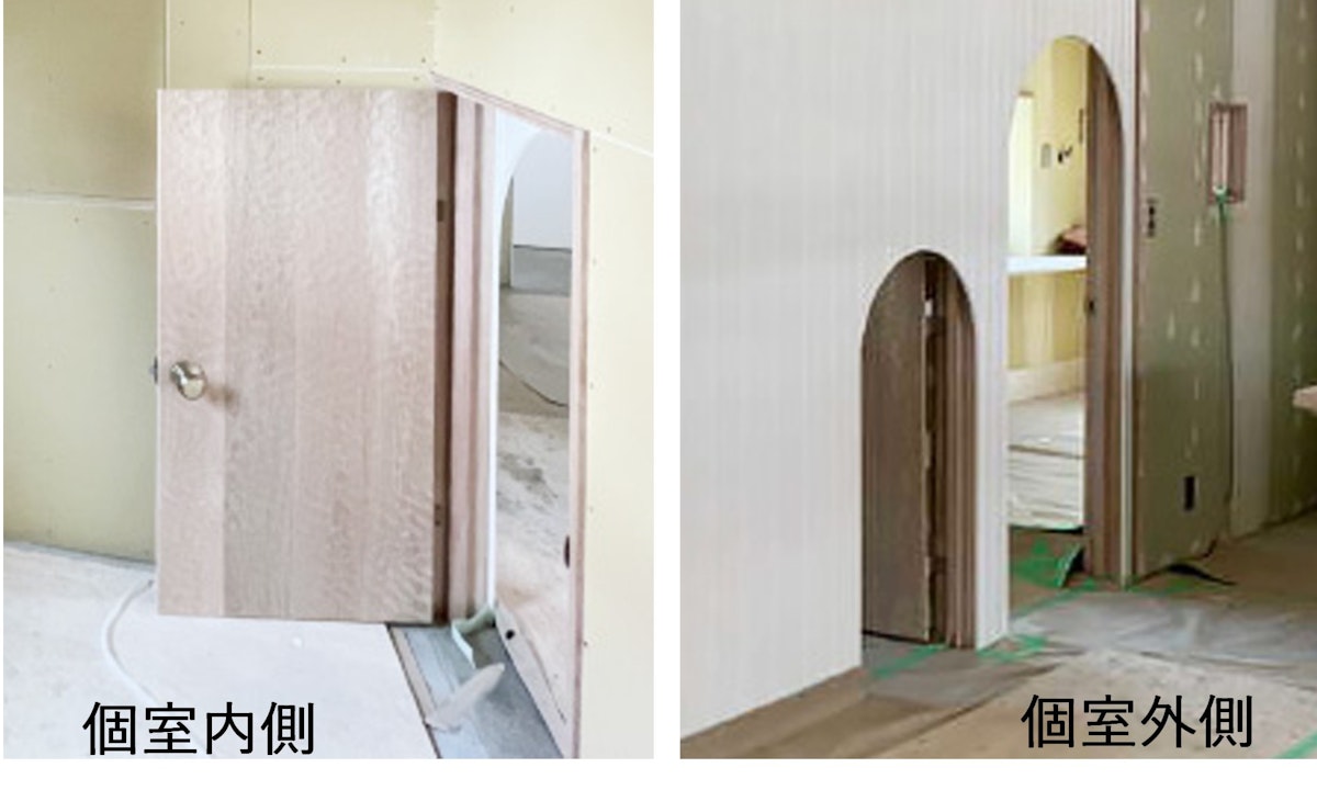 R開口のドア 可愛いドア 丸いドア