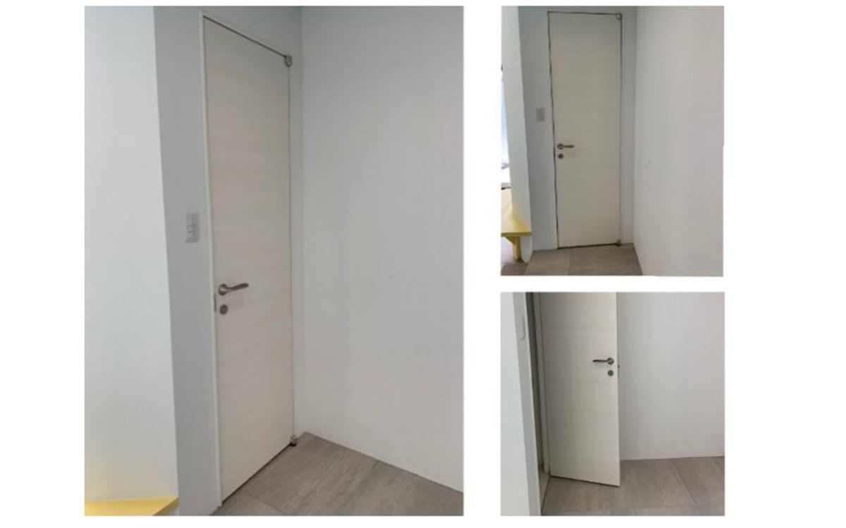 木製ドア、クリニック待合室 片開き シンプルなドア